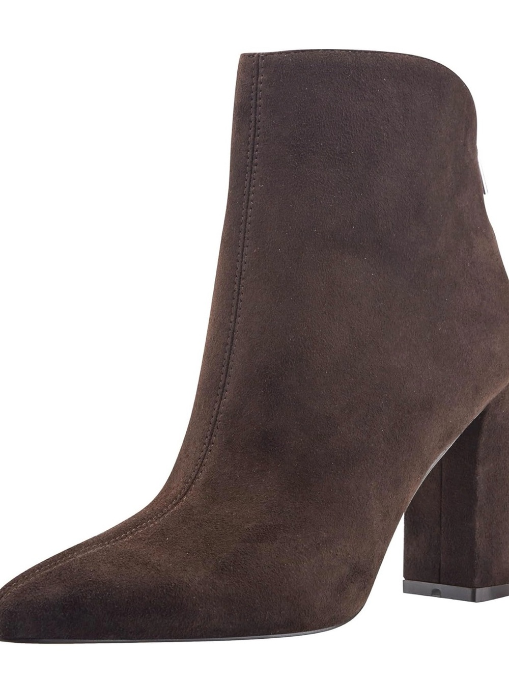 Women's Brown Suede Block Heel Ankle Boot